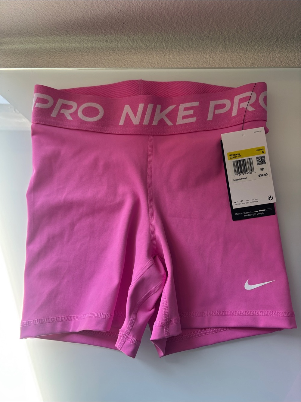 Nike Pink Pro Women's Compression Bike Shorts